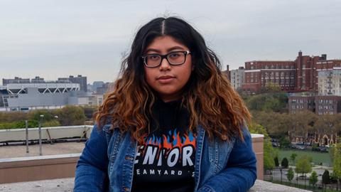 Ana Carmona on her building's roof