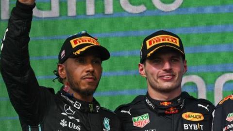 Lewis Hamilton and Max Verstappen