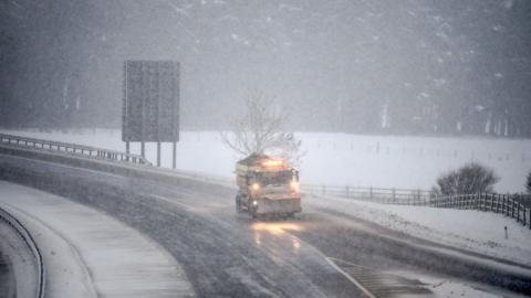 Snow on the M74