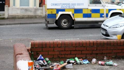 empty bottles and cans