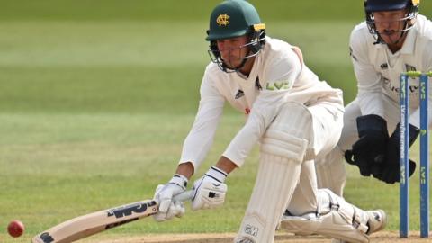 Matt Montgomery made a career-best 178 as Notts sealed the Division Two title against Durham