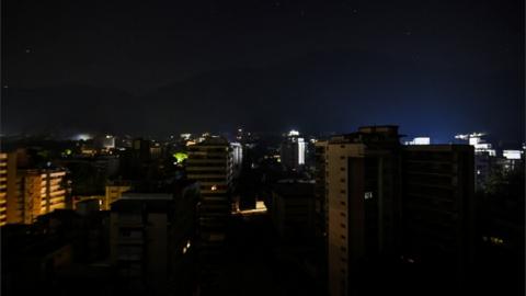 A dark skyline in Caracas