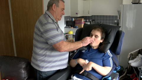 Gareth Crook and his son Jordan