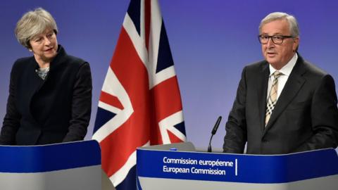 Theresa May and Jean-Claude Juncker