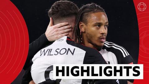 Fulham's Bobby De Cordova-Reid celebrates his goal with Harry Wilson