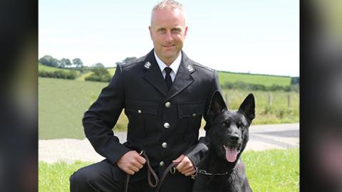 Max and his handler PC Peter Lloyd