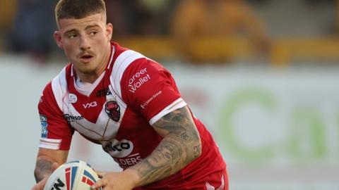 Amir Borough in action for Salford Red Devils