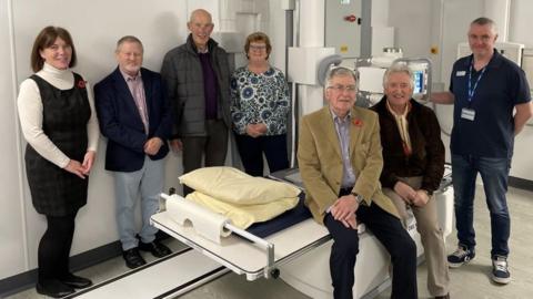 Trustees of Ramsey and District Cottage Hospital (RDCH) welfare fund in the new X-ray toom