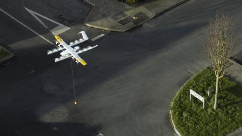 A Wing delivery drone in Ireland
