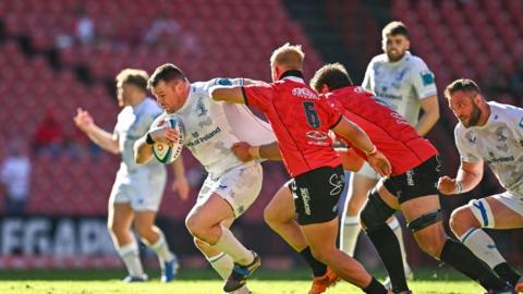 Cian Healy halted by the Lions in defeat