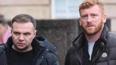 Eddie Lyons Jr, left, and Ross Monaghan, right