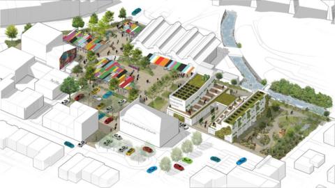 The plans of how the square could look