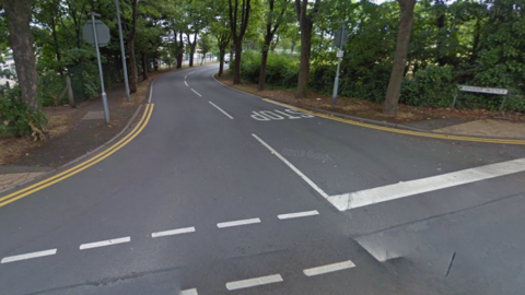 The junction of Bodnant Avenuewith Bant Hall Road in Prestatyn