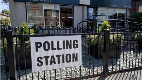 Polling station in Manchester