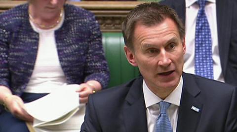 Jeremy Hunt in the Commons