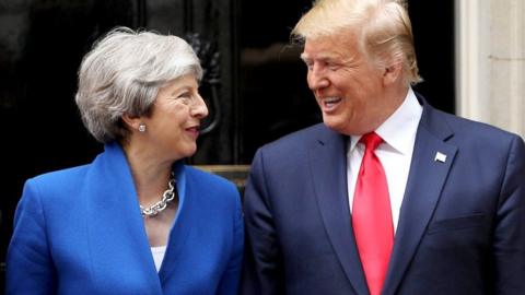 Theresa May and Donald Trump