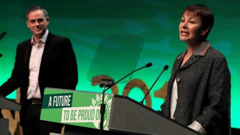 Caroline Lucas and Jonathan Bartley