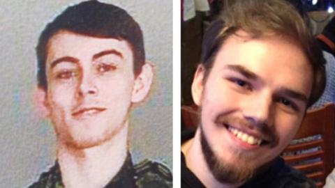 Bryan Schmegelsky (left) and Kam McLeod have been missing since last Friday