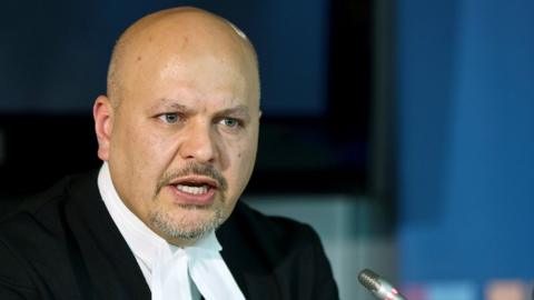 Karim Khan at a news conference at the ICC in 2013