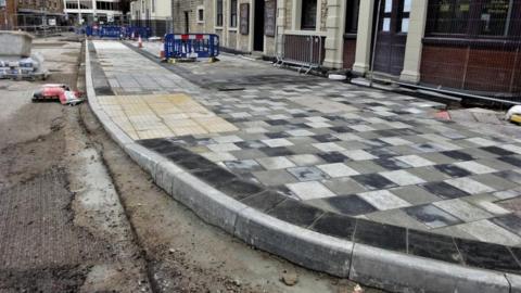 Paving before it was scraped