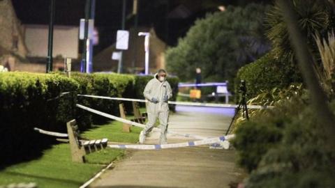 Police at Marine Park Gardens in Bognor Regis