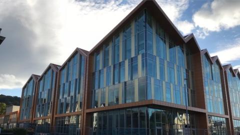 The new headquarters for Conwy council in Colwyn bay