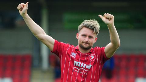 Alfie May in action for Cheltenham Town