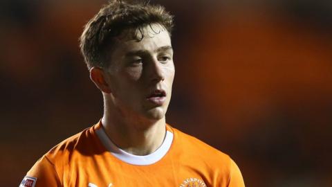 Jensen Weir playing for Blackpool