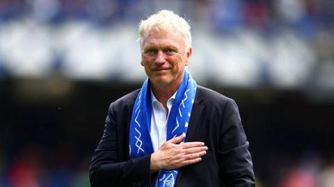 Everton manager David Moyes following the final men's game at Goodison Park in May 