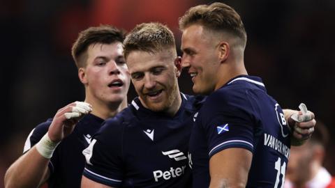 Scotland players celebrate