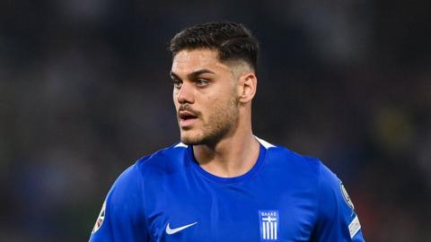 Konstantinos Mavropanos playing for Greece