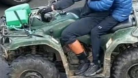 Close up of quadbike