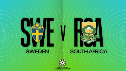 Sweden versus South Africa match graphic