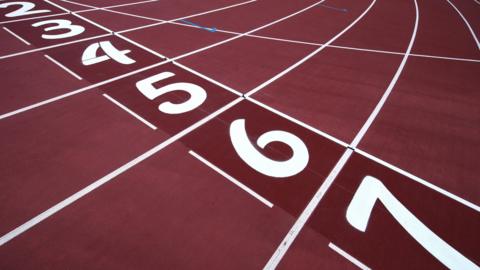 An athletics track