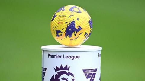 A general view of the Premier League Nike match ball