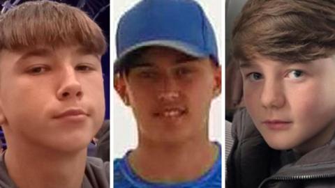A split picture of Declan Sawyer, Reco Puttock and Junior Slater