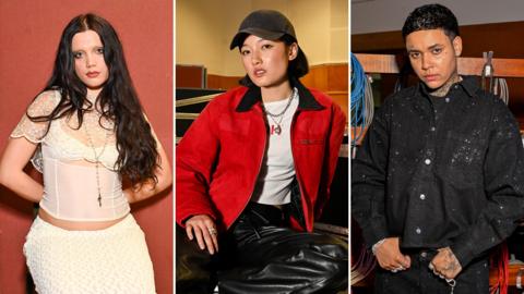 A split image of Alessi Rose, Chloe Qisha and kwn