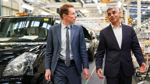 Andy Street and Sadiq Khan during a trip to LEVC