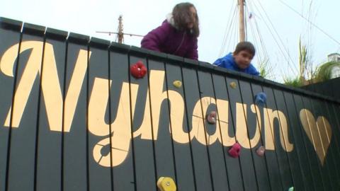 Children climbing