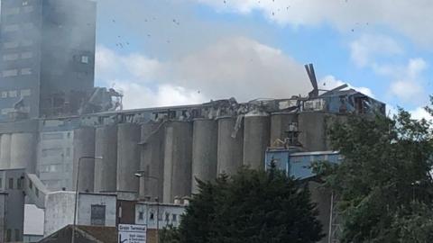 Grain silo explosion
