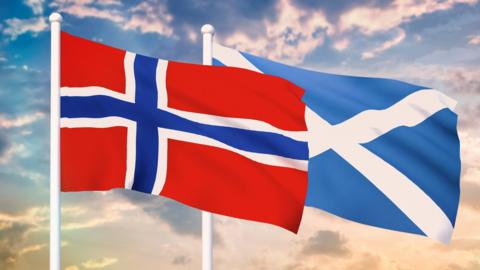 Scotland and Norway flags