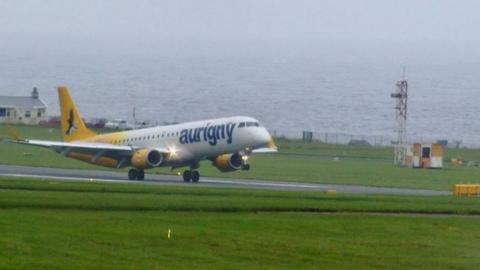 Aurigny plane at Ronaldsway Airport