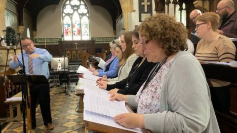 Singers in the Chapel of St Thomas