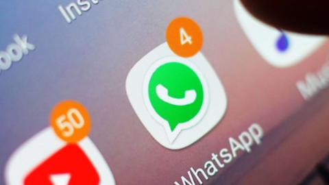 WhatsApp on phone