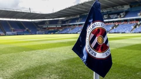 Reading FC corner flag basking in the sunshine at the Select Car Leasing Stadium.