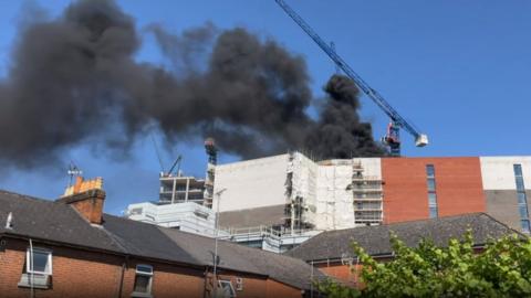 Fire in central Reading