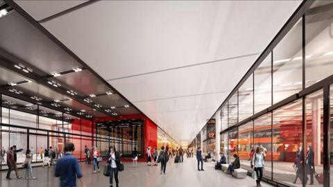 Main concourse for interchange, impression