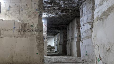 Inside Portland quarry