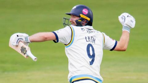 Adam Lyth reaches three figures