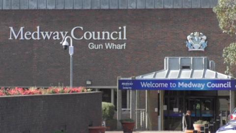 Entrance to Medway Councils HQ Gun Wharf. 